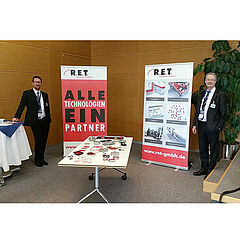 Daniel Komenda und Jan Beutnagel am R.E.T.-Stand bei den BOSCH Technologietagen