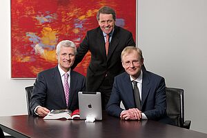Abb. (v.l.n.r.): Hubert Reiff, Eberhard Reiff, Dr. Immanuel Kohn